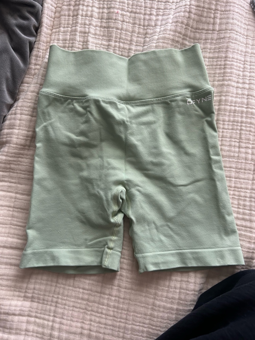 DFYNE Light Sage Green shorts